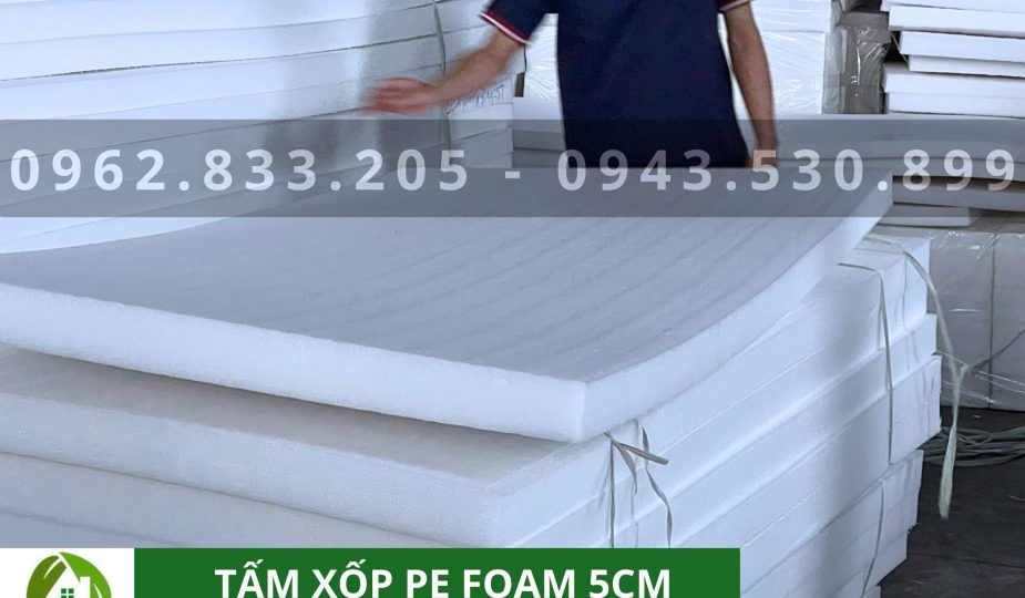 Tấm mút xốp pe foam dày 5cm