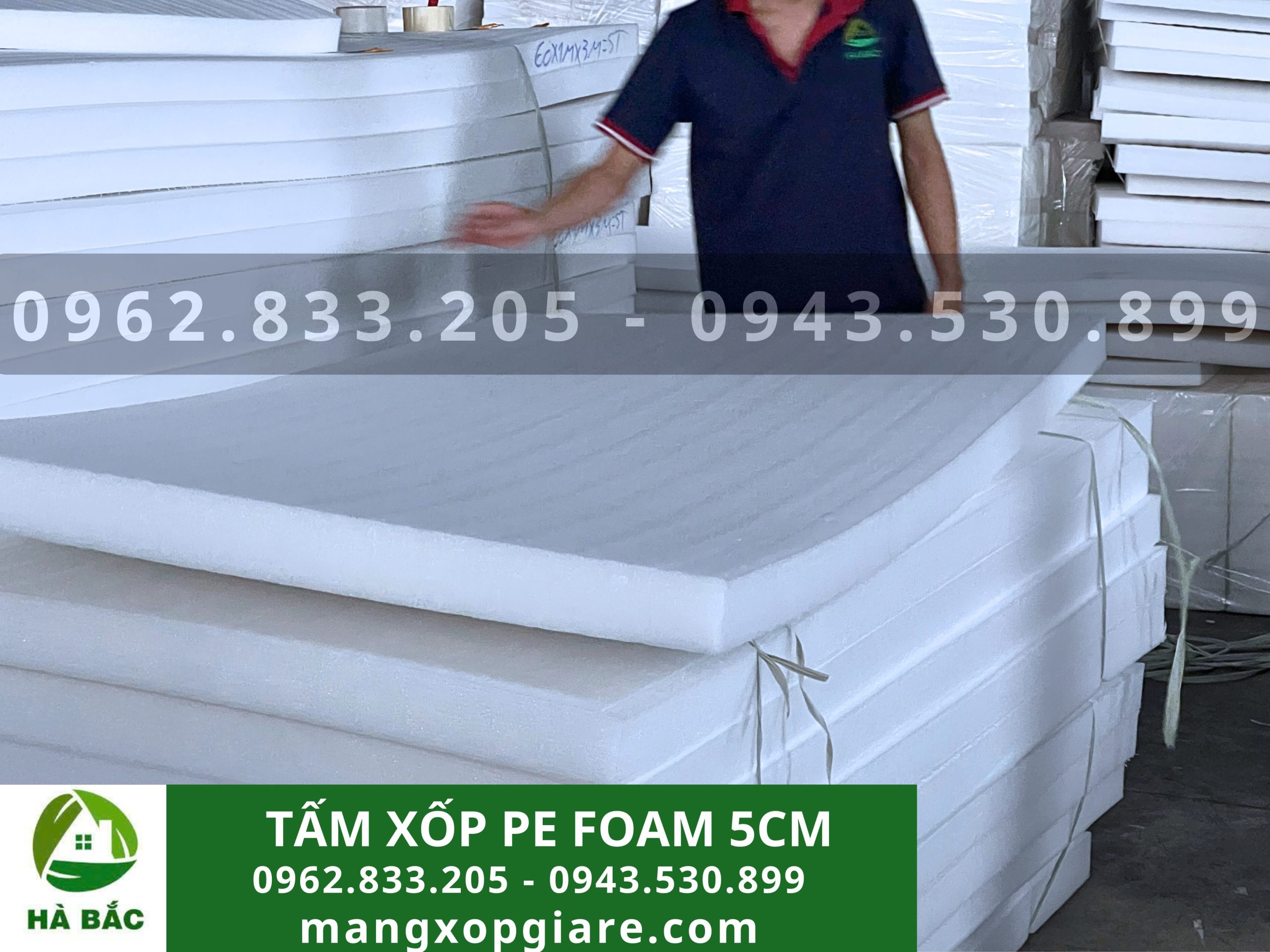 Tấm mút xốp pe foam dày 5cm