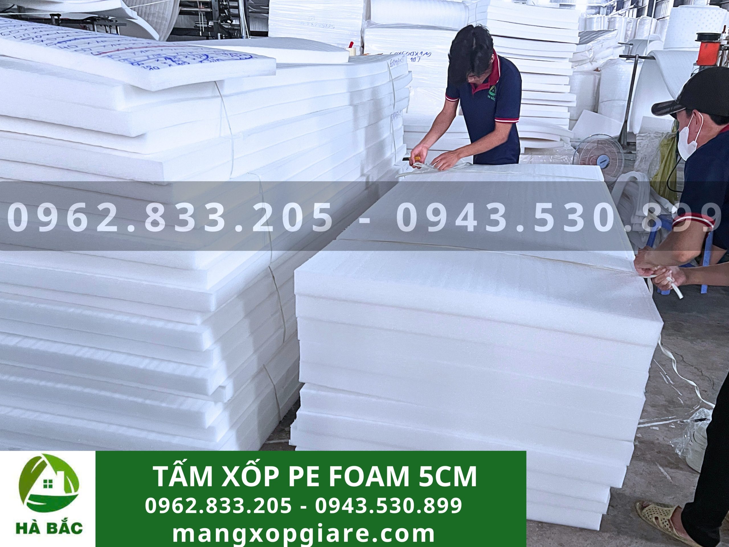 Tấm mút xốp pe foam dày 5cm
