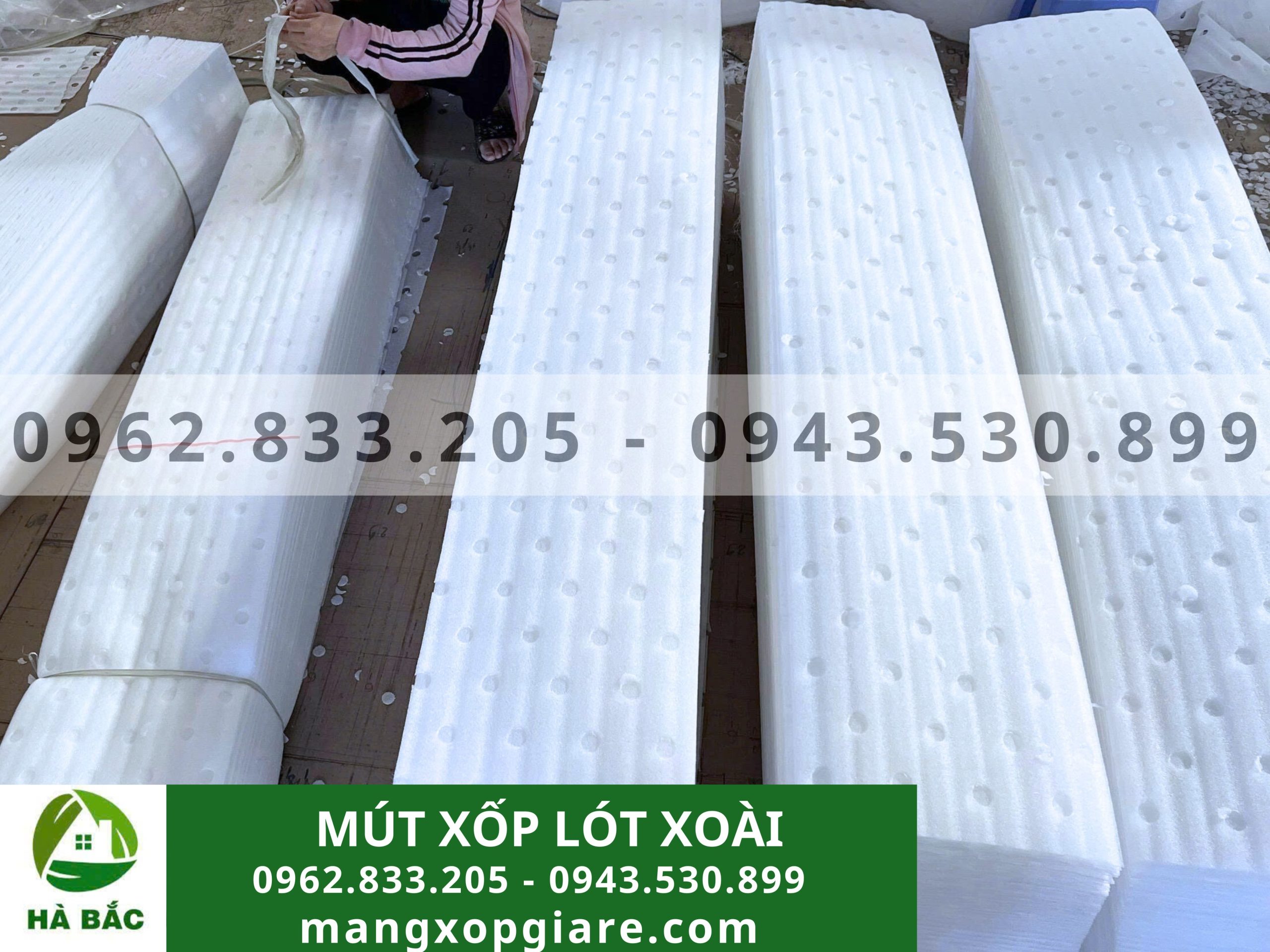 Tấm xốp đục lỗ lót xoài 2mm