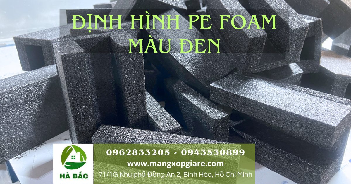 xốp pe foam định hình màu đen