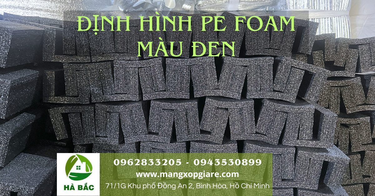 xốp pe foam định hình màu đen