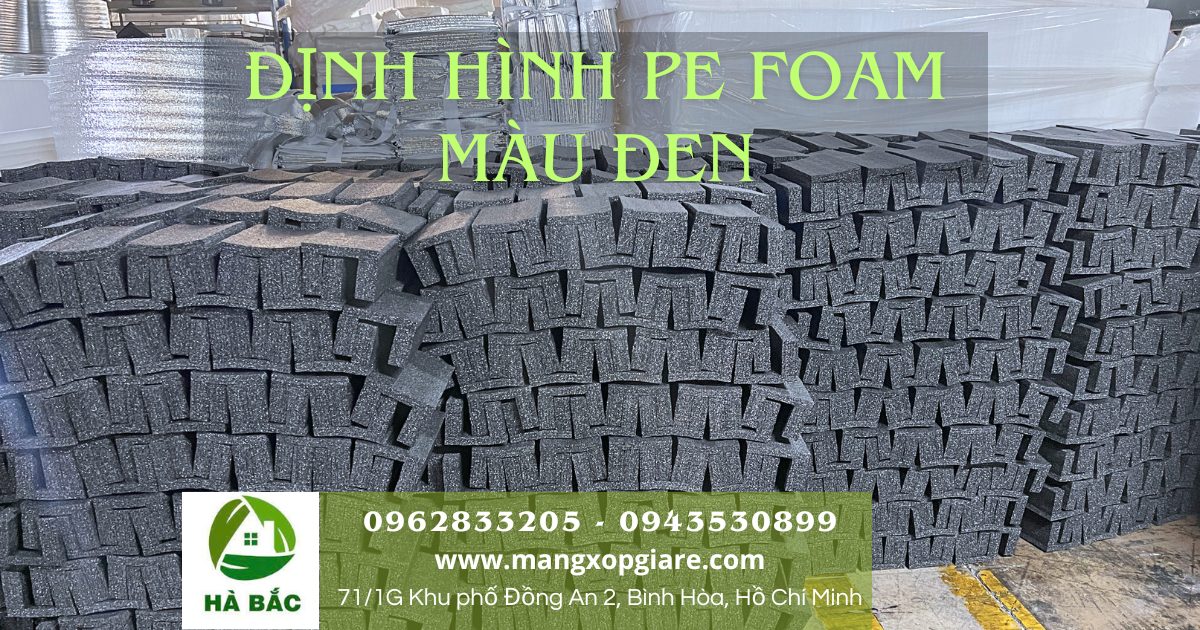 xốp pe foam định hình màu đen