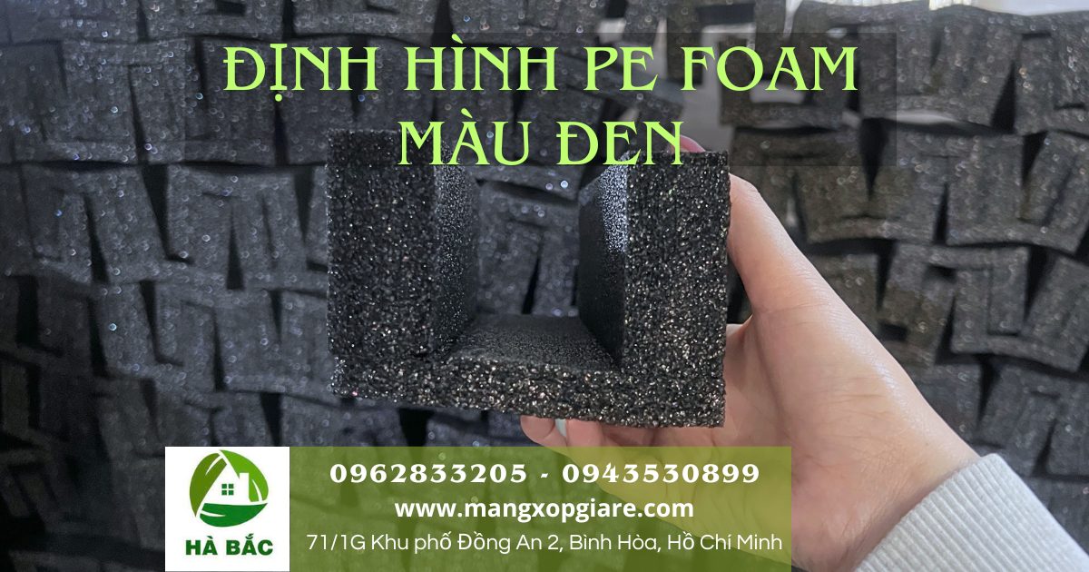 xốp pe foam định hình màu đen