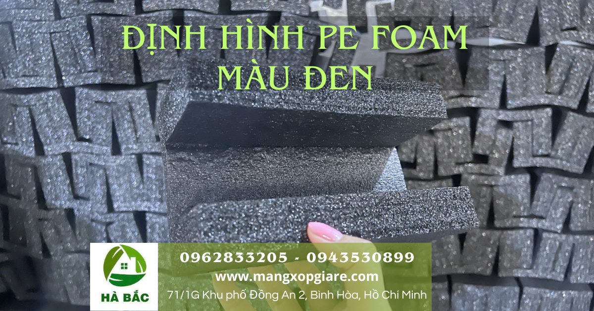 xốp pe foam định hình màu đen