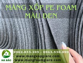 màng xốp pe foam màu đen 5mm