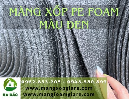 màng xốp pe foam màu đen 5mm
