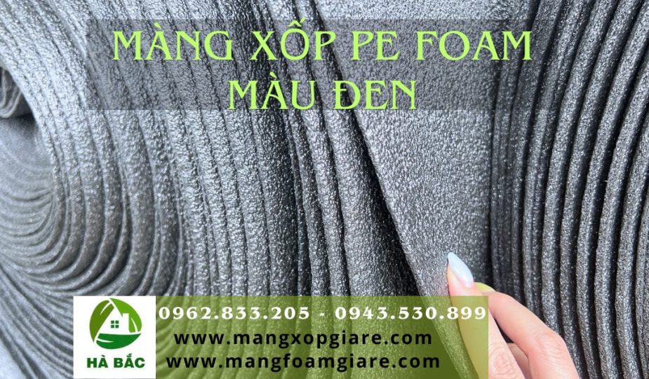 màng xốp pe foam màu đen 5mm