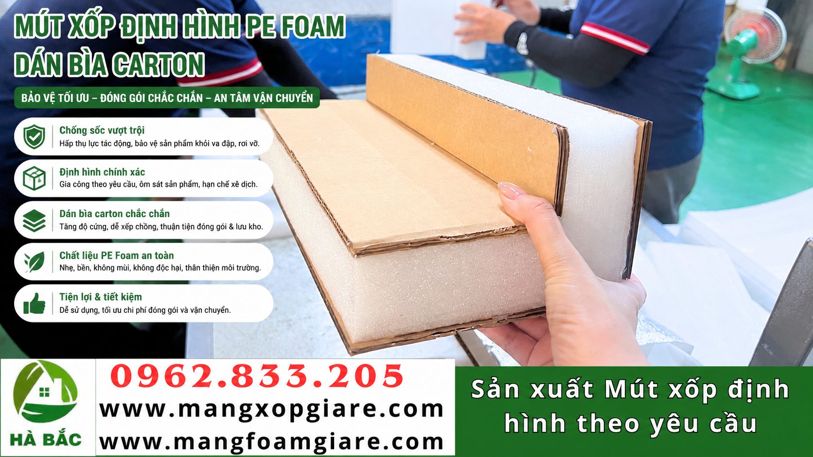 Xốp PE Foam Định Hình Xốp PE Foam Định Hình