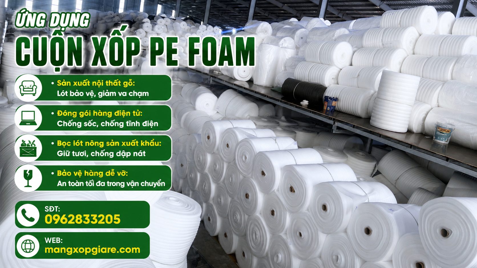 màng xốp pe foam màng xốp pe foam