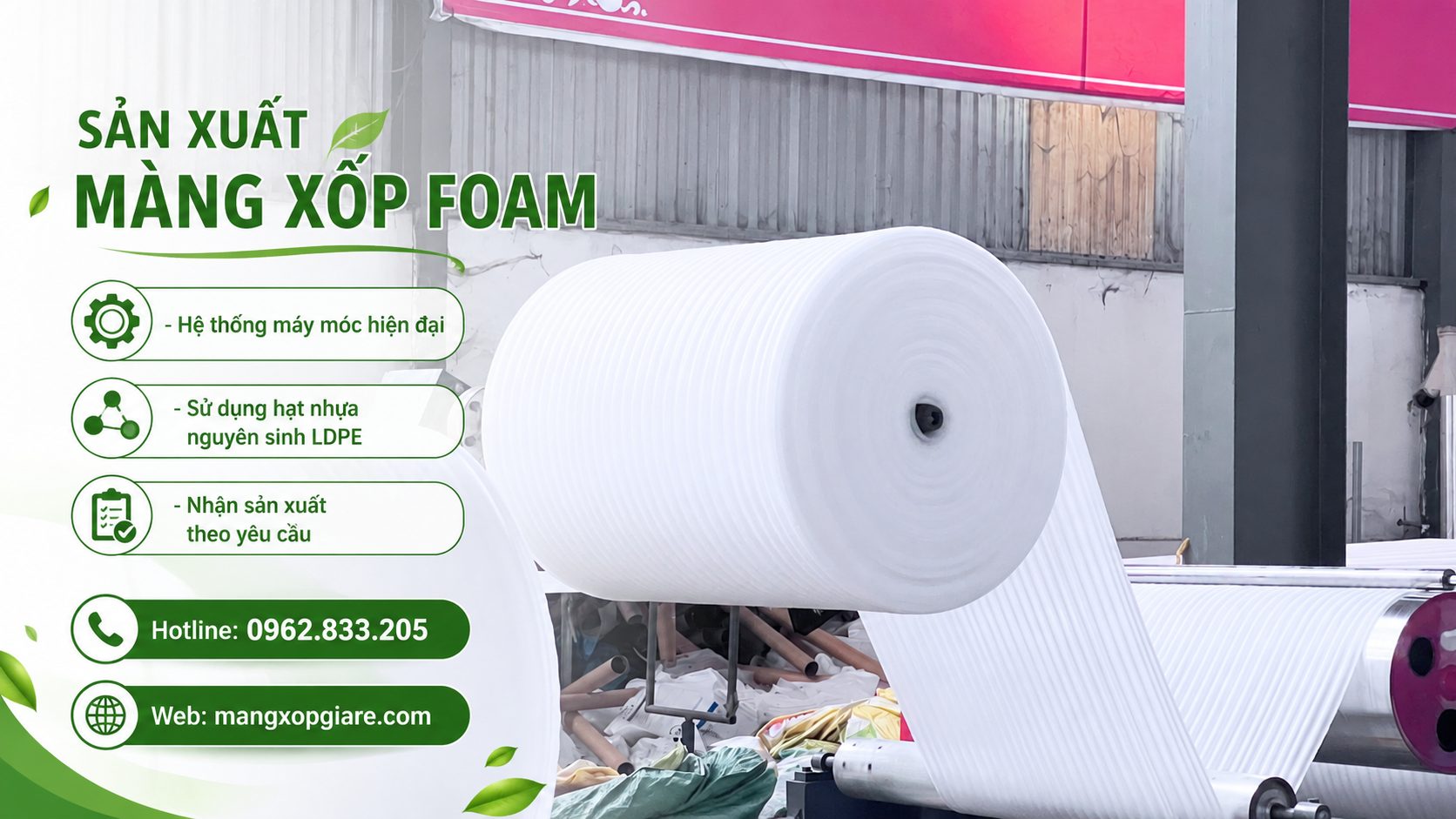 cuộn mút xốp pe foam 5mm
