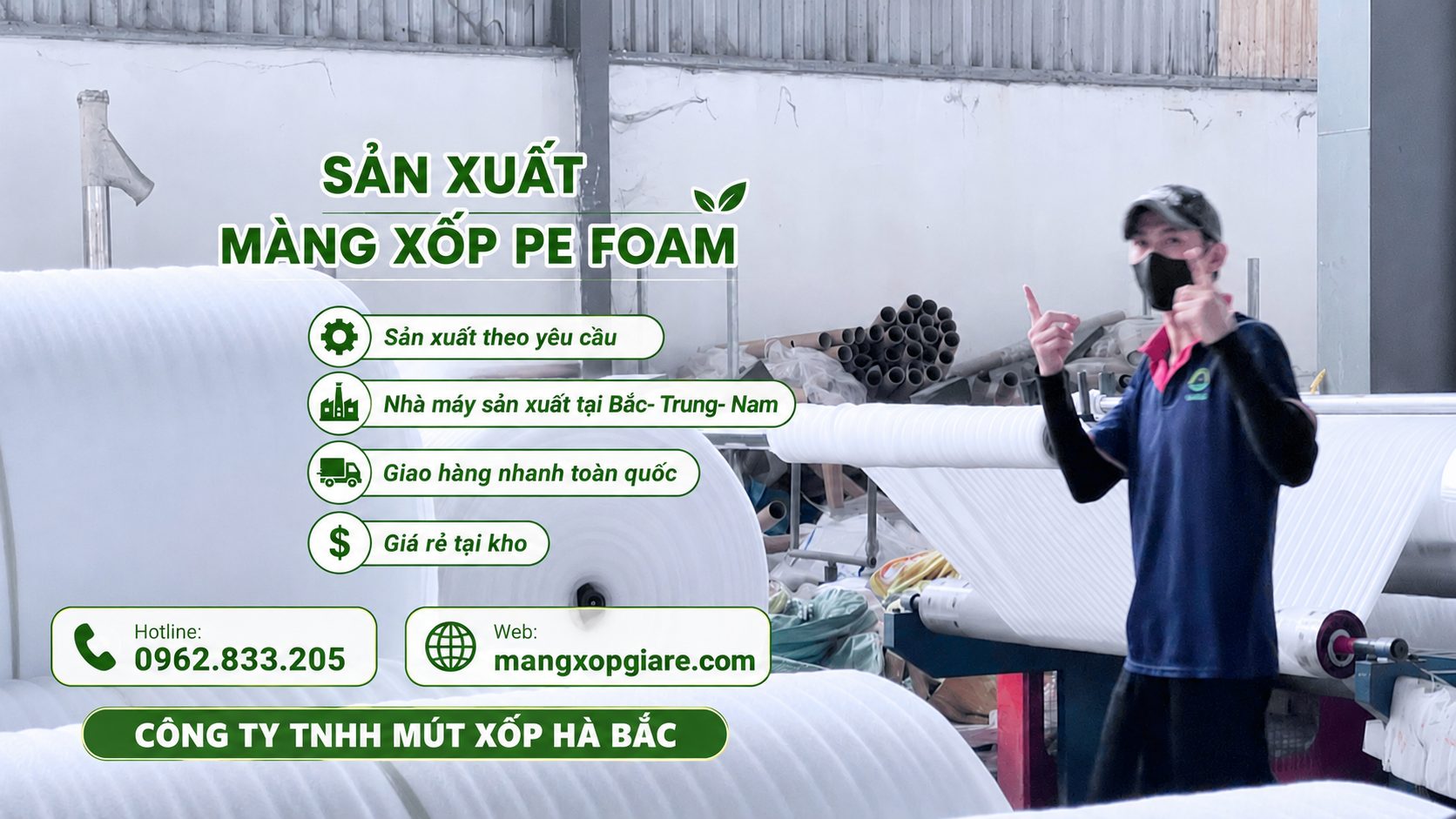 cuộn mút xốp pe foam 5mm
