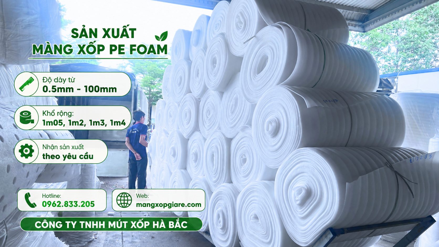 cuộn mút xốp pe foam 5mm