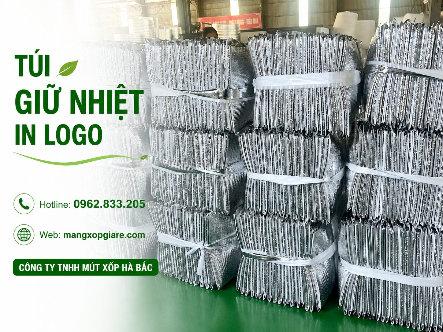 Túi Xốp Bạc Giữ Nhiệt In Logo