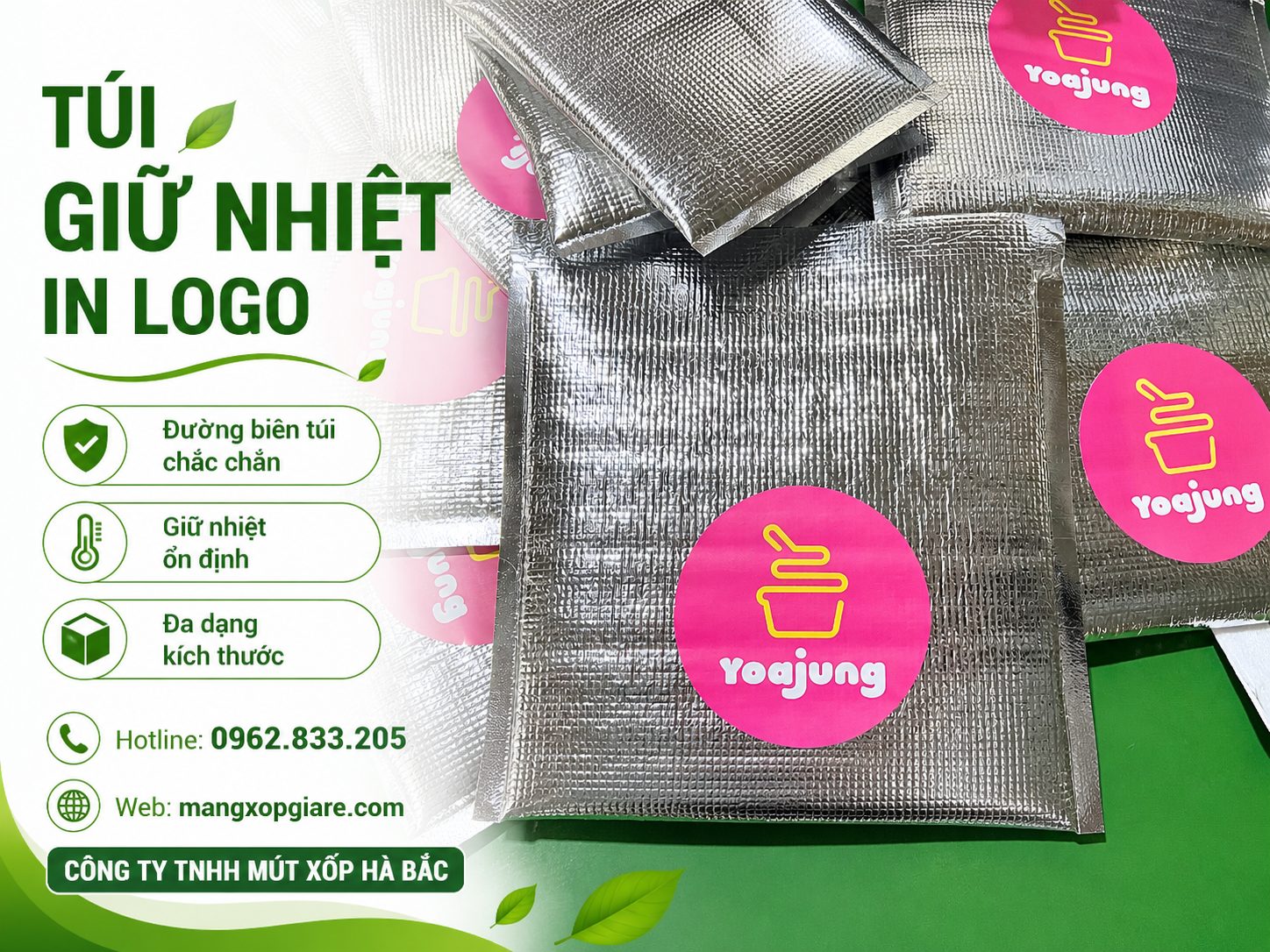 Túi Xốp Bạc Giữ Nhiệt In Logo